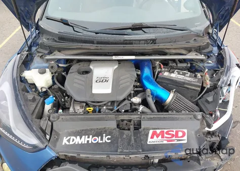 2016 Hyundai Veloster Turbo Rally Edition из США, поврежденный, VIN KMHTC6AE6GU258197